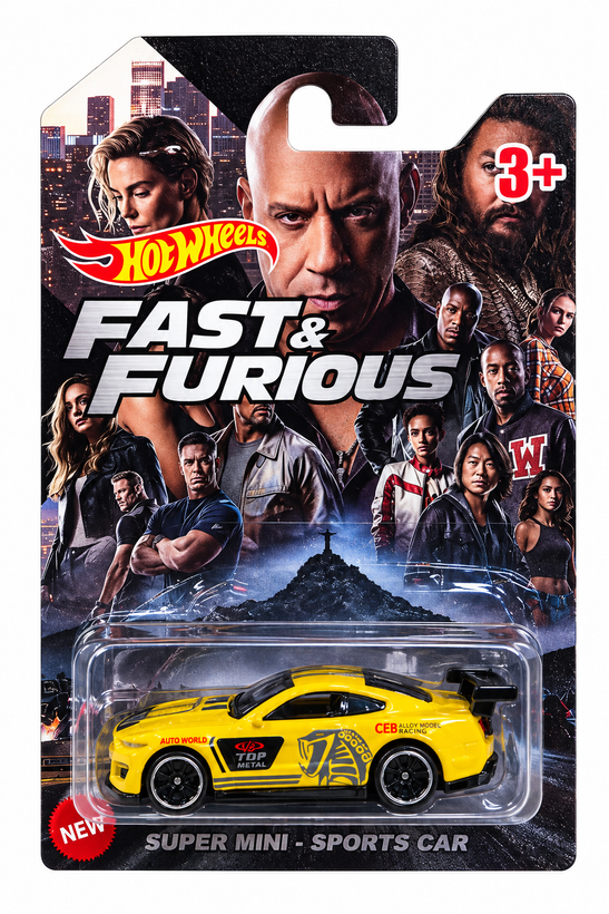 ماشین فلزی هات ویلز طرح Fast & Furious با طراحی اسپرت و مسابقهای