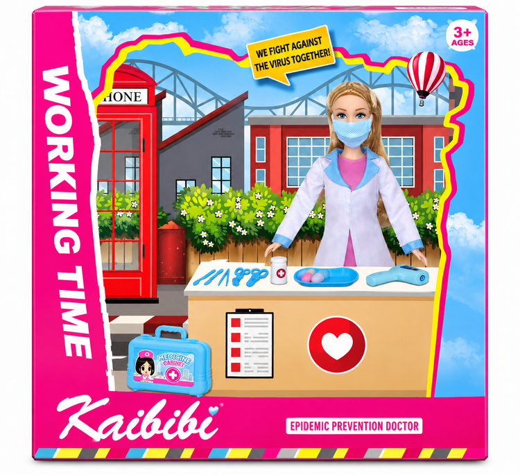 عروسک دکتر Kaibibi با ست کامل پزشکی