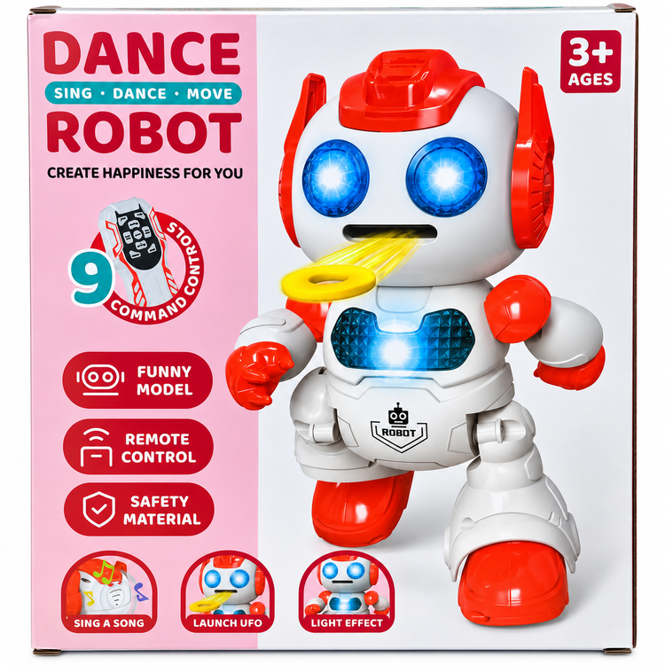 ربات کنترلی موزیکال Dance Robot با قابلیت رقص و پرتاب دیسک