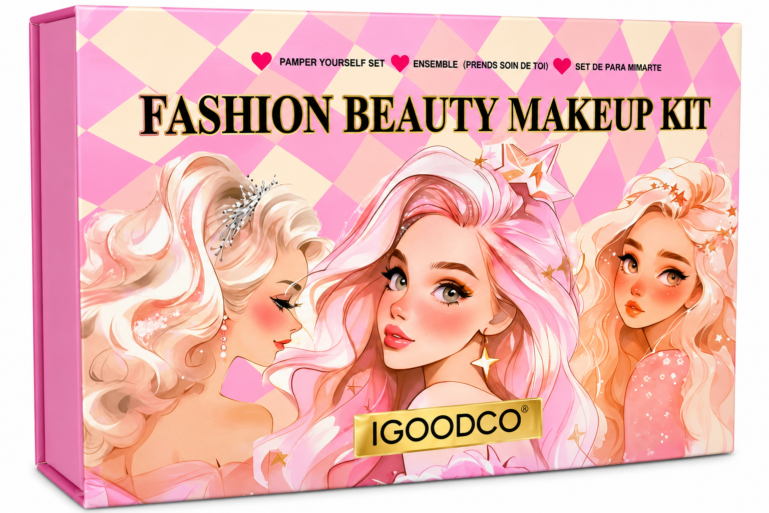 ست آرایشی و اکسسوری کودک IGOODCO مدل Fashion Beauty Makeup Kit چندطبقه